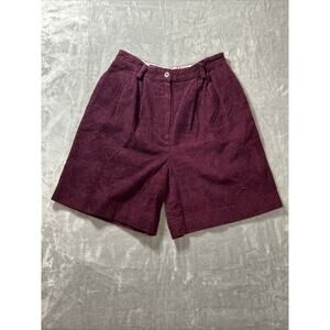 Vtg Abercrombie & Fitch Shorts Women’s Sz 10 Corduroy Purple Quiet Luxury Preppy